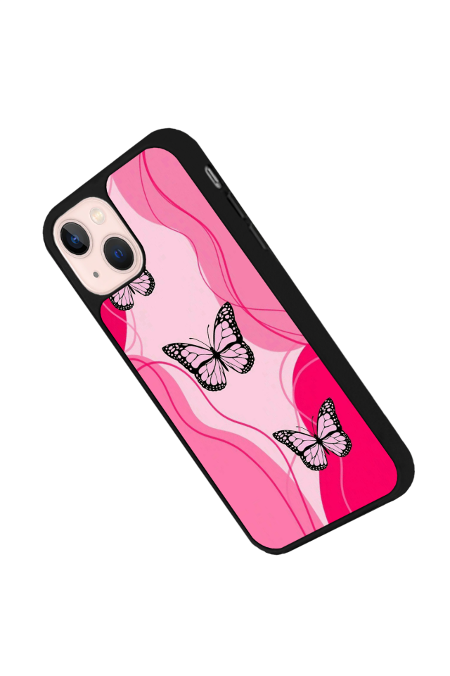 iPhone 13/14 Uyumlu Kelebek Tasarımlı Glossy Premium Kılıf