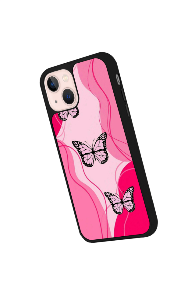iPhone 13/14 Uyumlu Kelebek Tasarımlı Glossy Premium Kılıf