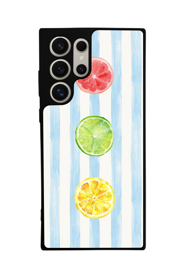 Samsung Galaxy S24 Ultra Uyumlu Limon Tasarımlı Glossy Premium Kılıf