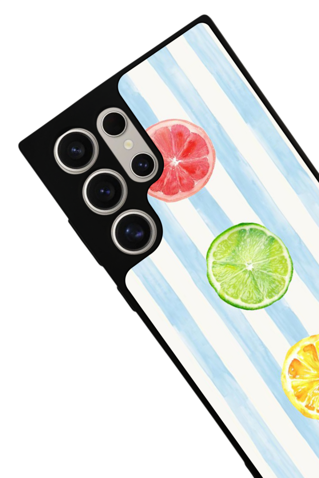 Samsung Galaxy S24 Ultra Uyumlu Limon Tasarımlı Glossy Premium Kılıf