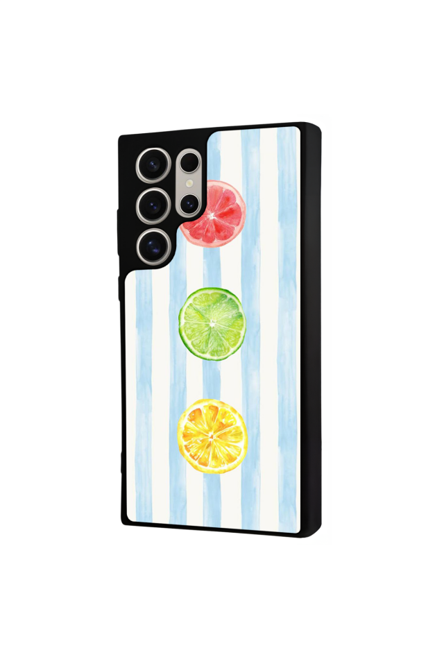 Samsung Galaxy S24 Ultra Uyumlu Limon Tasarımlı Glossy Premium Kılıf