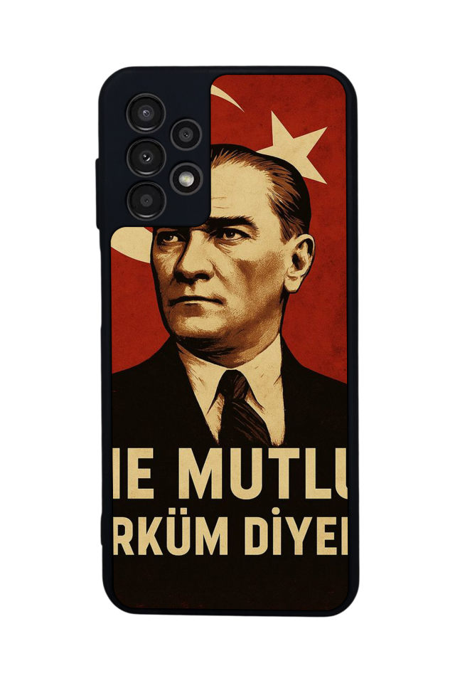 Samsung Galaxy A13 Uyumlu  Mustafa Kemal Ataturk Tasarımlı Glossy Premium Kılıf