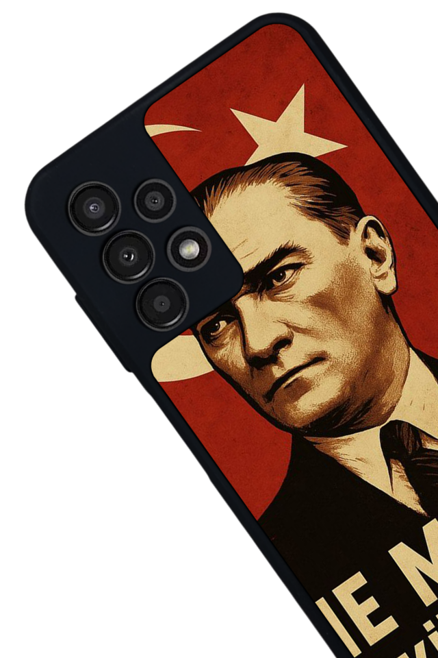 Samsung Galaxy A13 Uyumlu  Mustafa Kemal Ataturk Tasarımlı Glossy Premium Kılıf