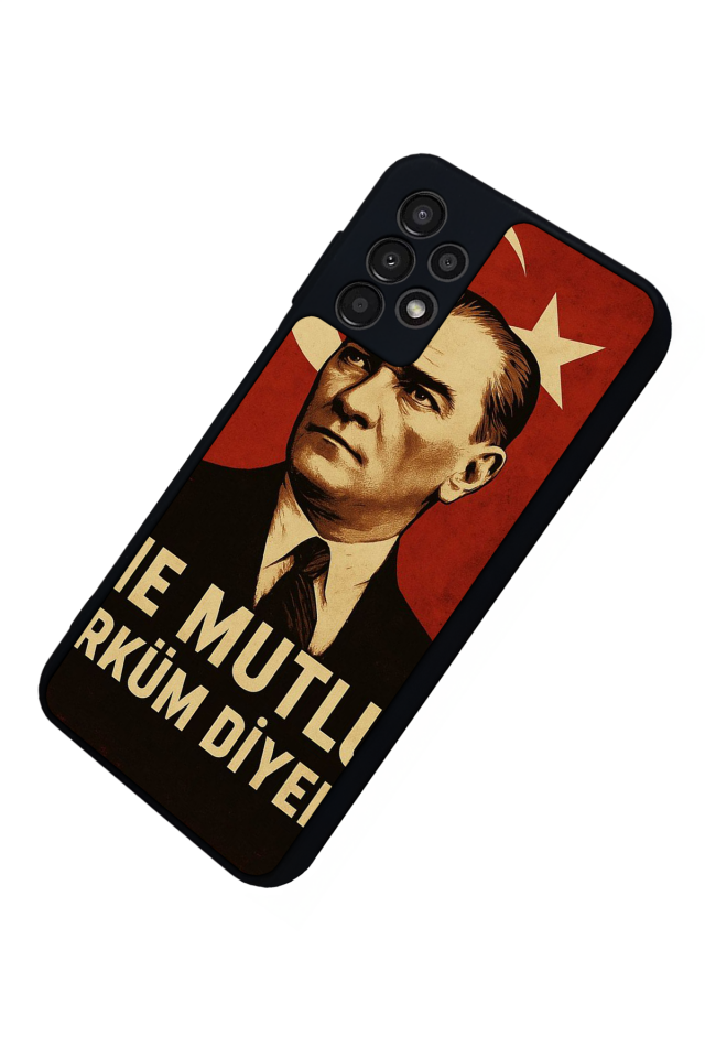 Samsung Galaxy A13 Uyumlu  Mustafa Kemal Ataturk Tasarımlı Glossy Premium Kılıf