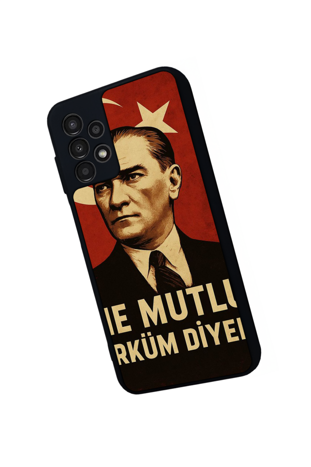 Samsung Galaxy A13 Uyumlu  Mustafa Kemal Ataturk Tasarımlı Glossy Premium Kılıf