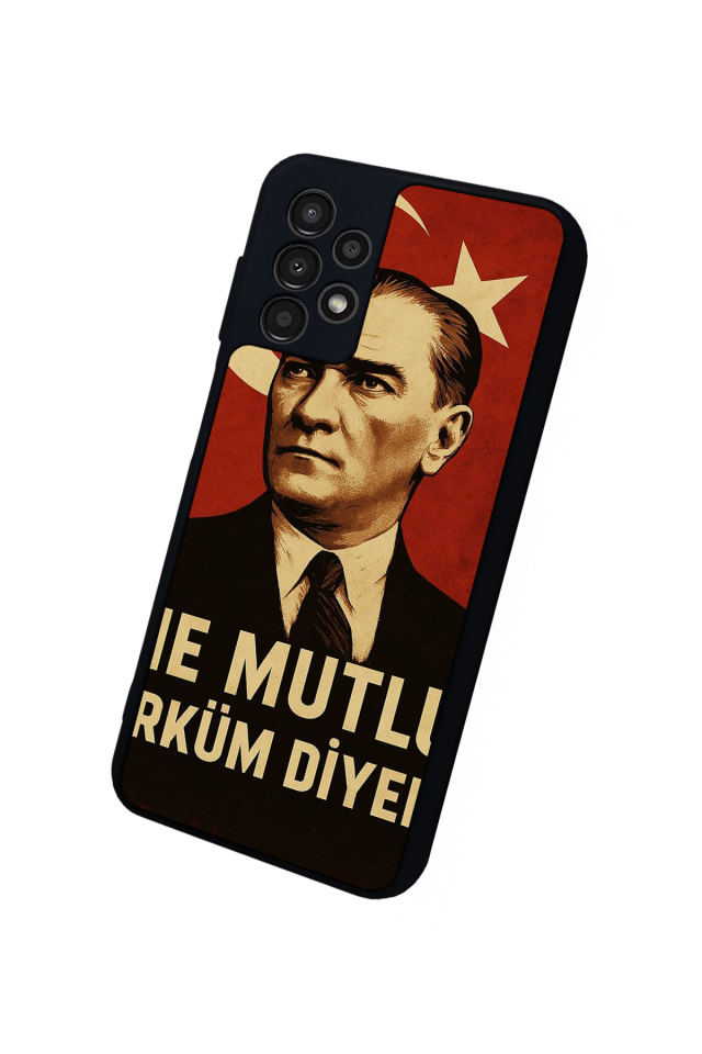 Samsung Galaxy A13 Uyumlu  Mustafa Kemal Ataturk Tasarımlı Glossy Premium Kılıf