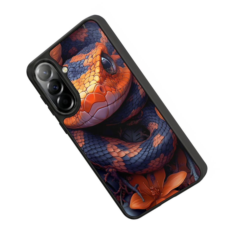 Samsung Galaxy A57 Uyumlu Yılan Tasarımlı Glossy Premium Kılıf