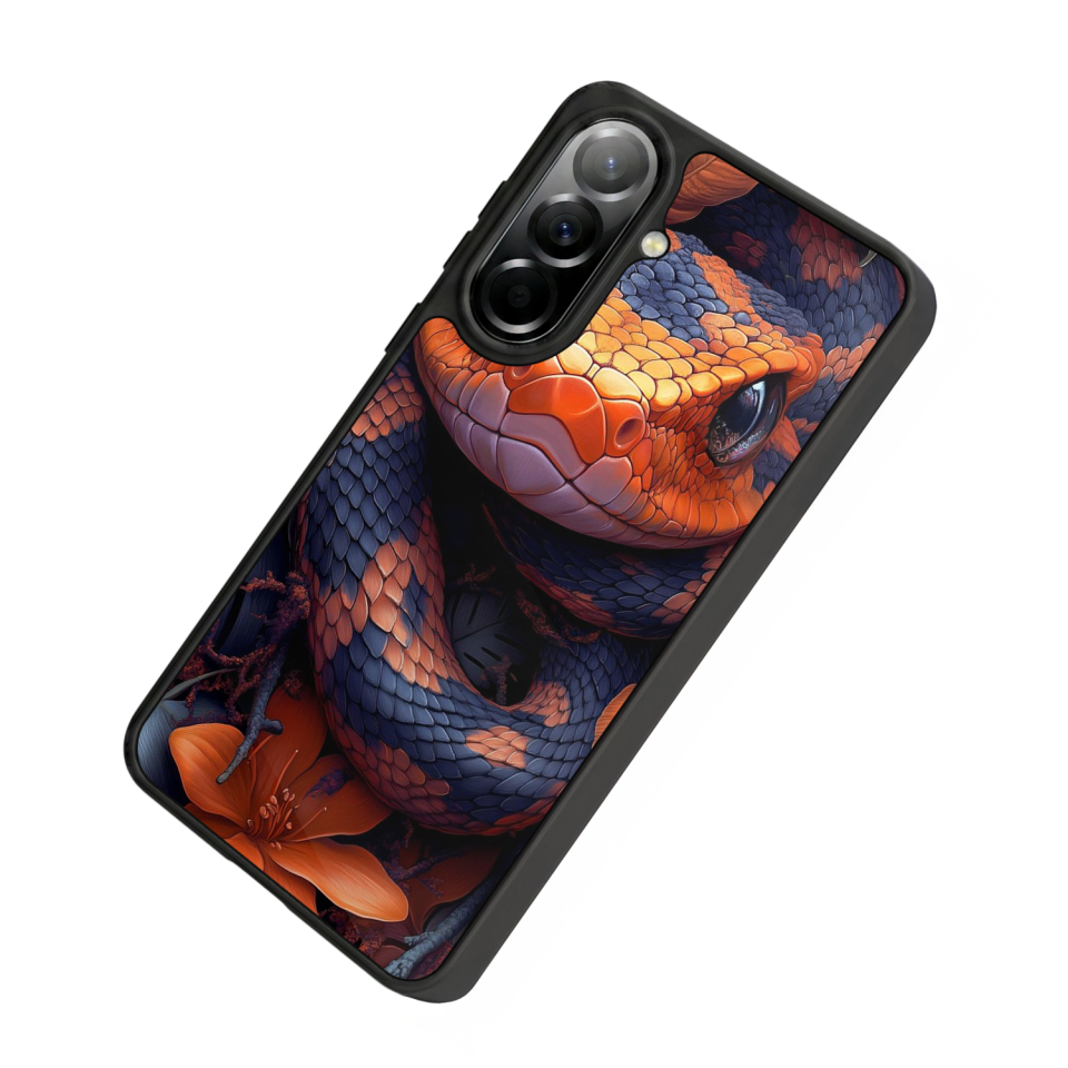 Samsung Galaxy A57 Uyumlu Yılan Tasarımlı Glossy Premium Kılıf