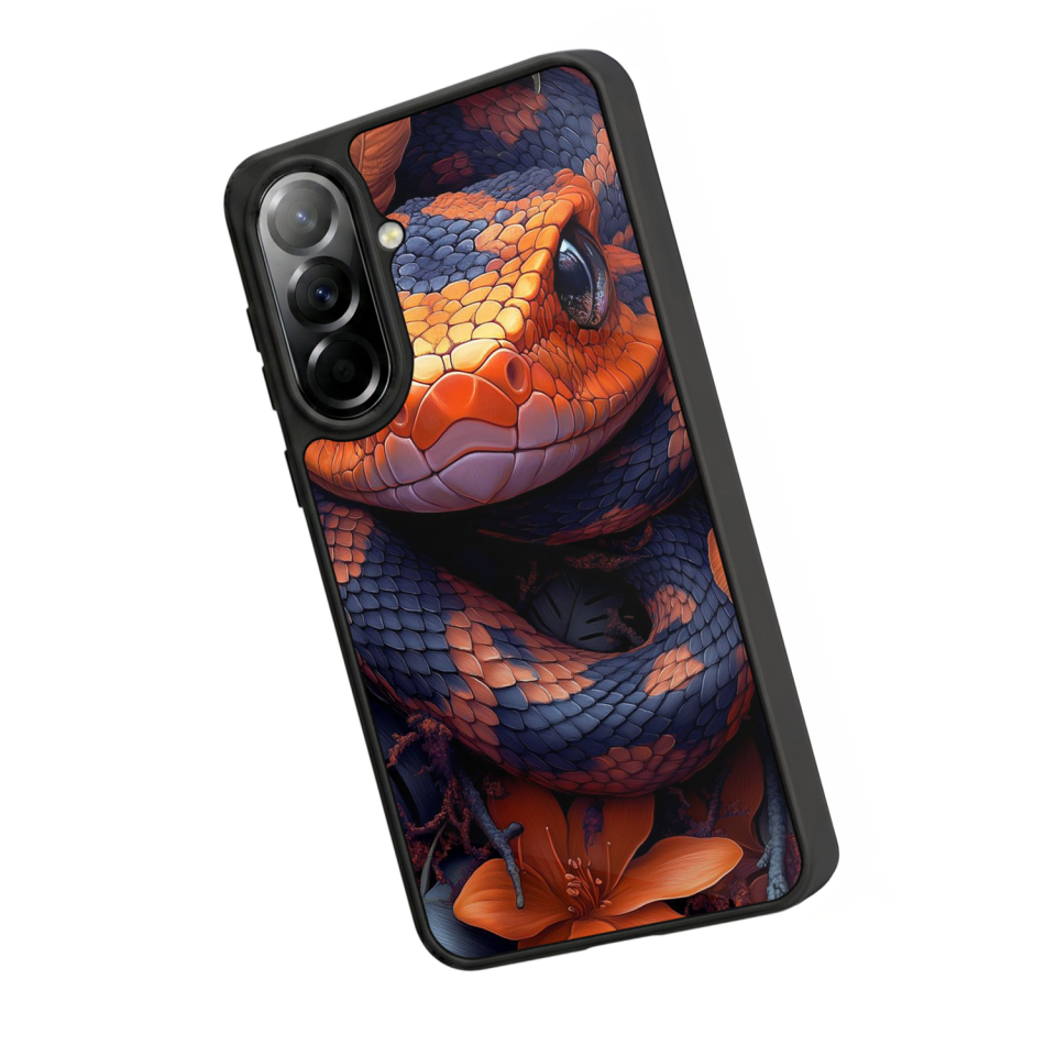 Samsung Galaxy A57 Uyumlu Yılan Tasarımlı Glossy Premium Kılıf