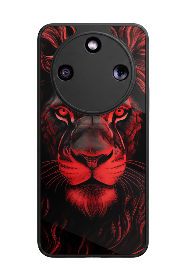 Honor Magic 8 Lite Uyumlu Aslan Tasarımlı Glossy Premium Kılıf