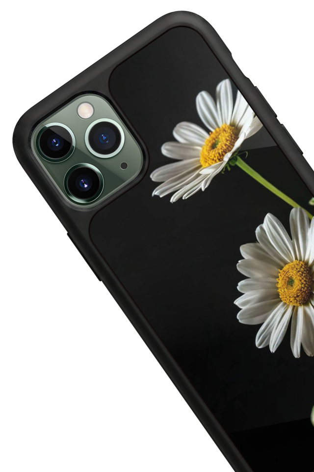 iPhone 11 Pro Uyumlu Cicek Tasarımlı Glossy Premium Kılıf