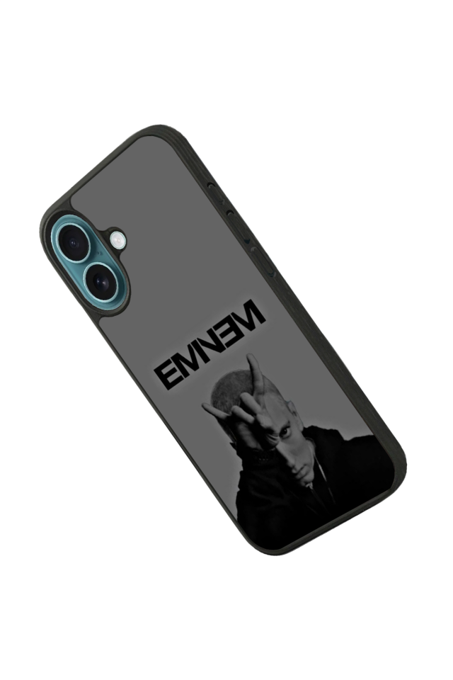 iPhone 16 Plus Uyumlu Eminem Tasarımlı Glossy Premium Kılıf