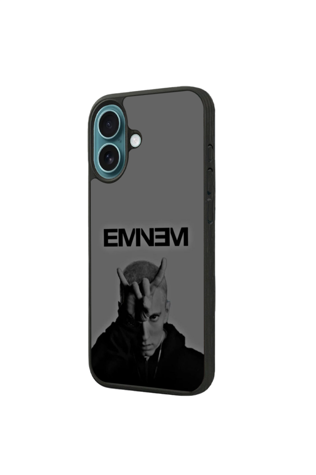 iPhone 16 Plus Uyumlu Eminem Tasarımlı Glossy Premium Kılıf