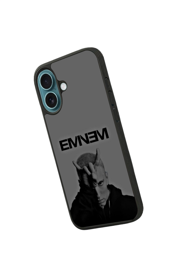 iPhone 16 Plus Uyumlu Eminem Tasarımlı Glossy Premium Kılıf