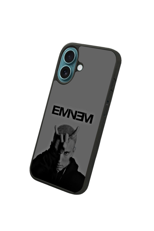 iPhone 16 Plus Uyumlu Eminem Tasarımlı Glossy Premium Kılıf