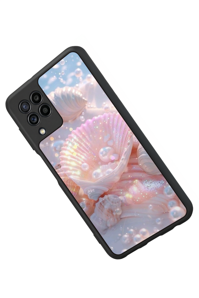 Samsung Galaxy M32 Uyumlu  İnci Tasarımlı Glossy Premium Kılıf