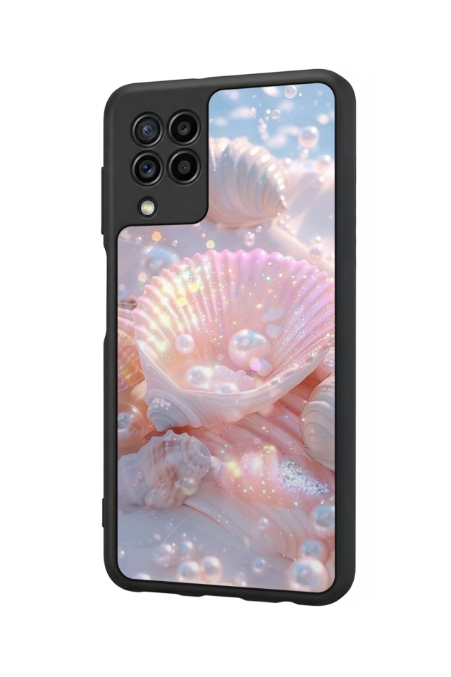 Samsung Galaxy M32 Uyumlu  İnci Tasarımlı Glossy Premium Kılıf
