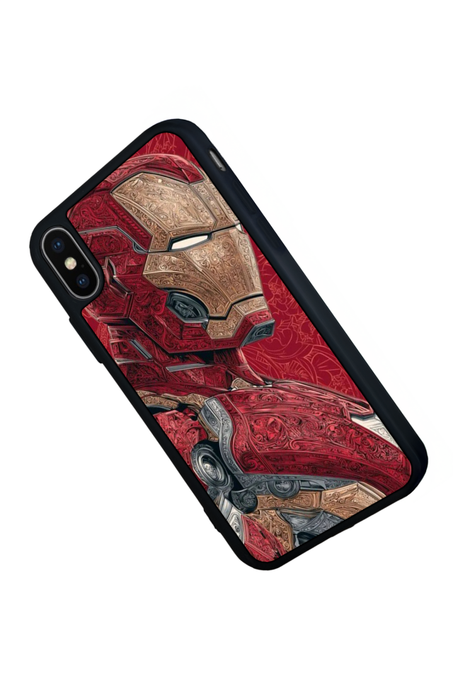 iPhone X/ XS Uyumlu  Iron Man ( Demir Adam ) Tasarımlı Glossy Premium Kılıf