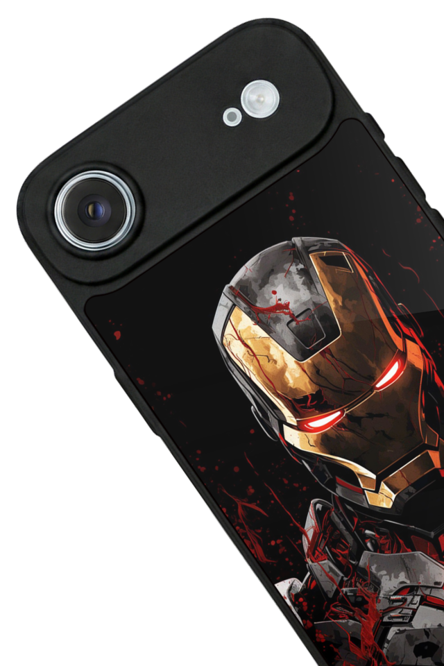 iPhone 17 Air Uyumlu  Iron Man ( Demir Adam ) Tasarımlı Glossy Premium Kılıf