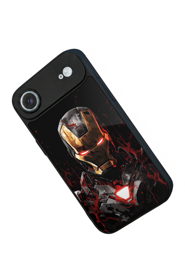 iPhone 17 Air Uyumlu  Iron Man ( Demir Adam ) Tasarımlı Glossy Premium Kılıf