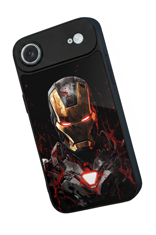 iPhone 17 Air Uyumlu  Iron Man ( Demir Adam ) Tasarımlı Glossy Premium Kılıf
