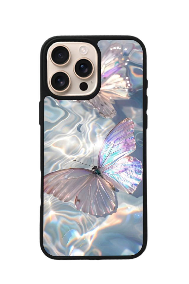 iPhone 14 Pro Uyumlu Kelebek Tasarımlı Glossy Premium Kılıf