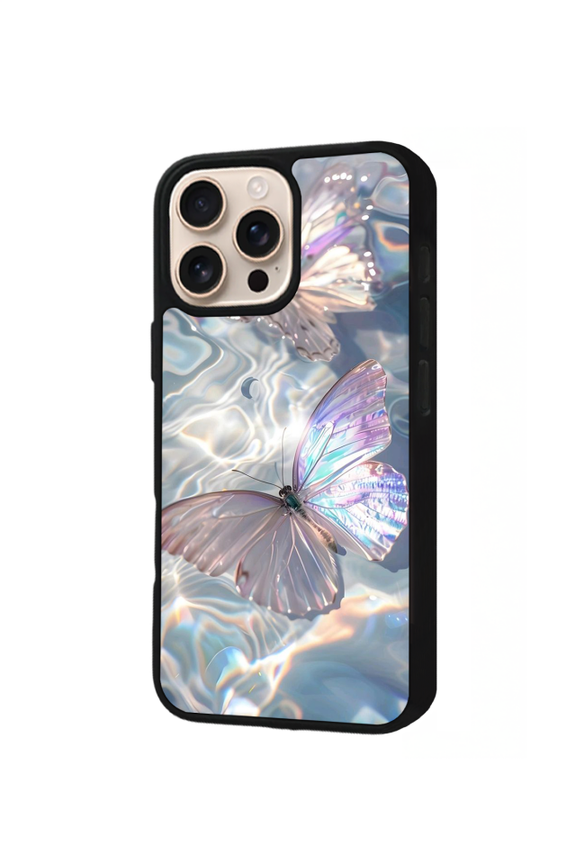 iPhone 14 Pro Uyumlu Kelebek Tasarımlı Glossy Premium Kılıf