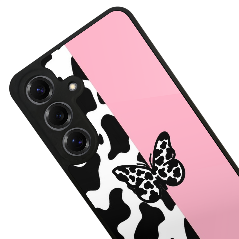 Samsung Galaxy S25 Uyumlu Kelebek Tasarımlı Glossy Premium Kılıf