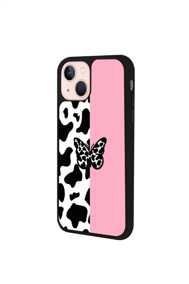 iPhone 13/14 Uyumlu Kelebek Tasarımlı Glossy Premium Kılıf