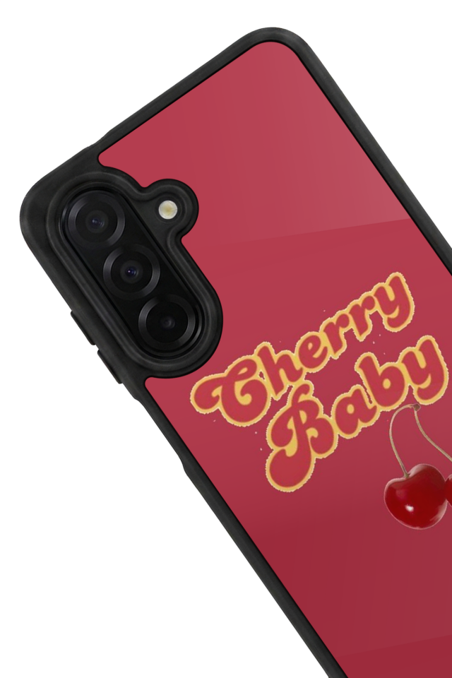 Samsung Galaxy A56 Uyumlu Kiraz Tasarımlı Glossy Premium Kılıf
