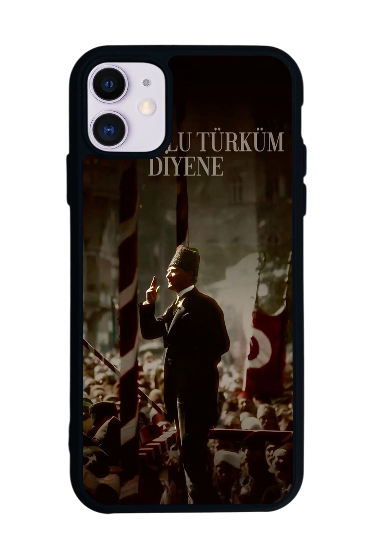 iPhone 11 Uyumlu Mustafa Kemal Ataturk Tasarımlı Glossy Premium Kılıf