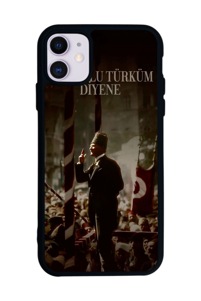 iPhone 11 Uyumlu Mustafa Kemal Ataturk Tasarımlı Glossy Premium Kılıf