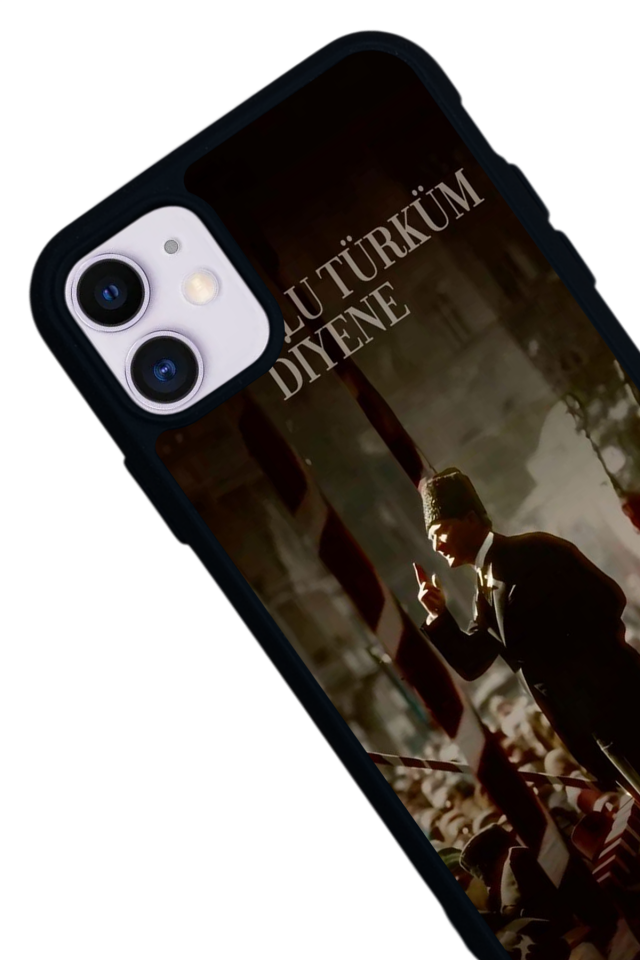 iPhone 11 Uyumlu Mustafa Kemal Ataturk Tasarımlı Glossy Premium Kılıf