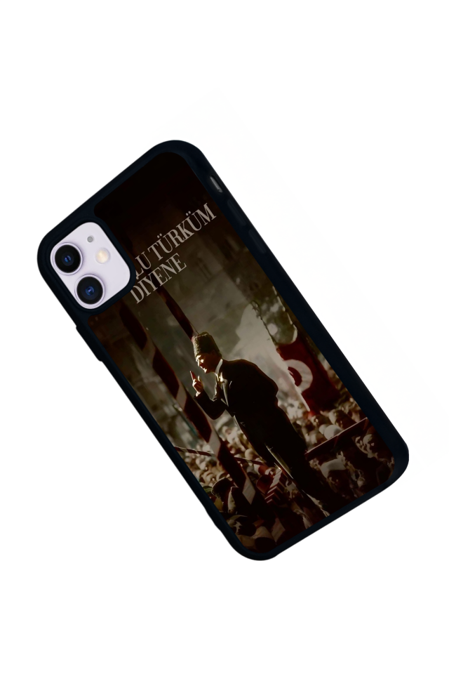 iPhone 11 Uyumlu Mustafa Kemal Ataturk Tasarımlı Glossy Premium Kılıf