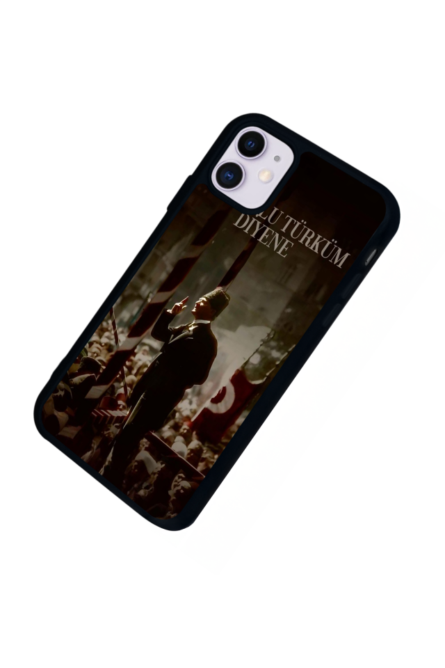 iPhone 11 Uyumlu Mustafa Kemal Ataturk Tasarımlı Glossy Premium Kılıf