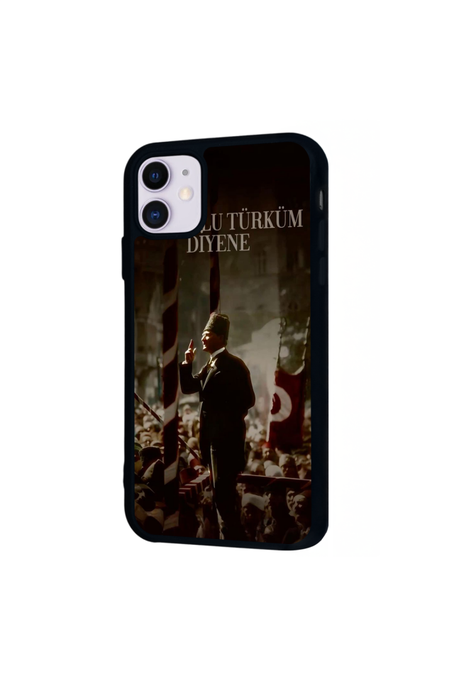 iPhone 11 Uyumlu Mustafa Kemal Ataturk Tasarımlı Glossy Premium Kılıf