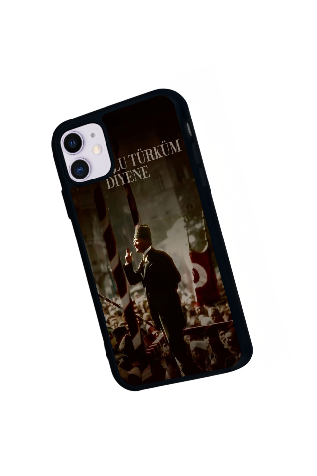 iPhone 11 Uyumlu Mustafa Kemal Ataturk Tasarımlı Glossy Premium Kılıf