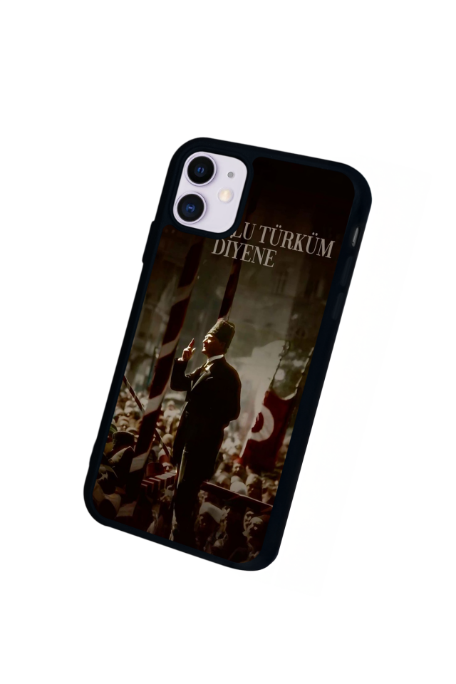 iPhone 11 Uyumlu Mustafa Kemal Ataturk Tasarımlı Glossy Premium Kılıf
