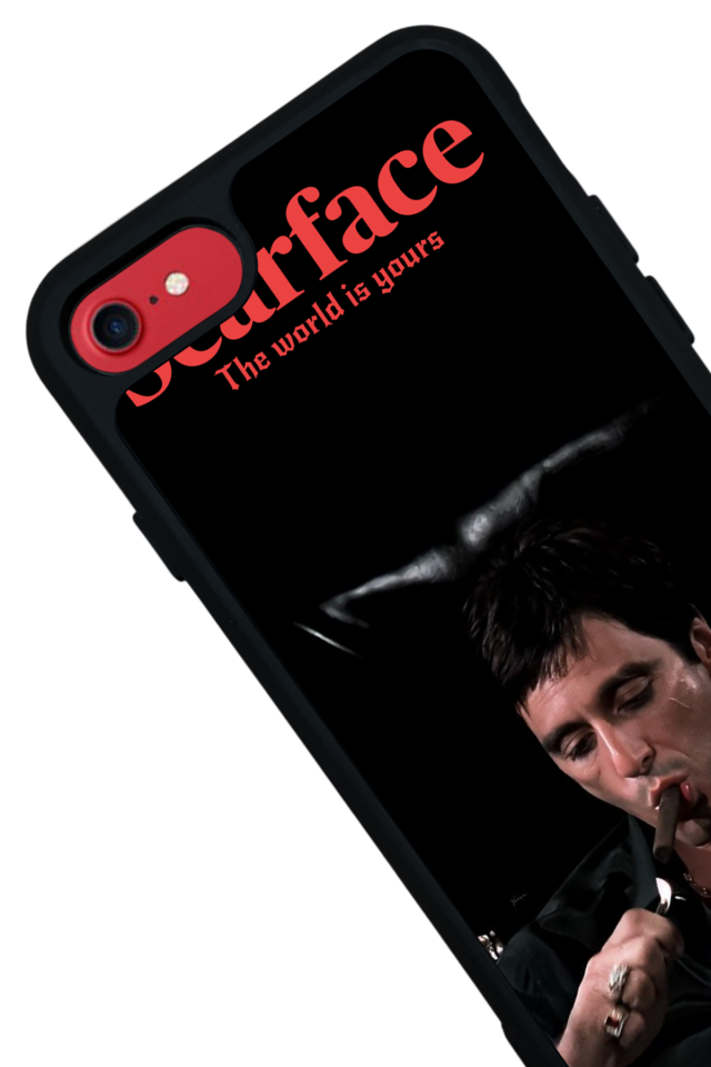 iPhone 8 Uyumlu Scarface Tasarımlı Glossy Premium Kılıf