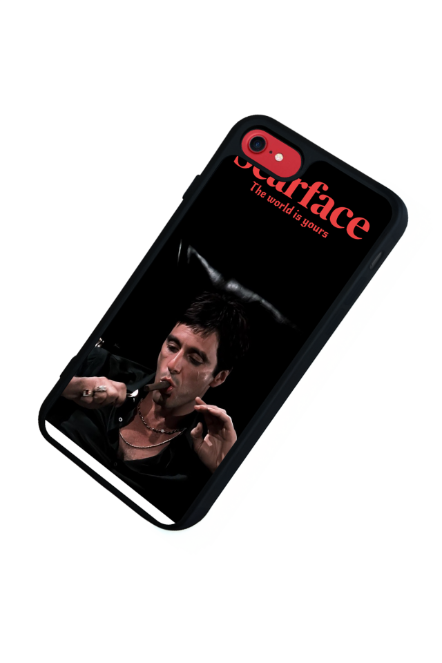 iPhone 8 Uyumlu Scarface Tasarımlı Glossy Premium Kılıf