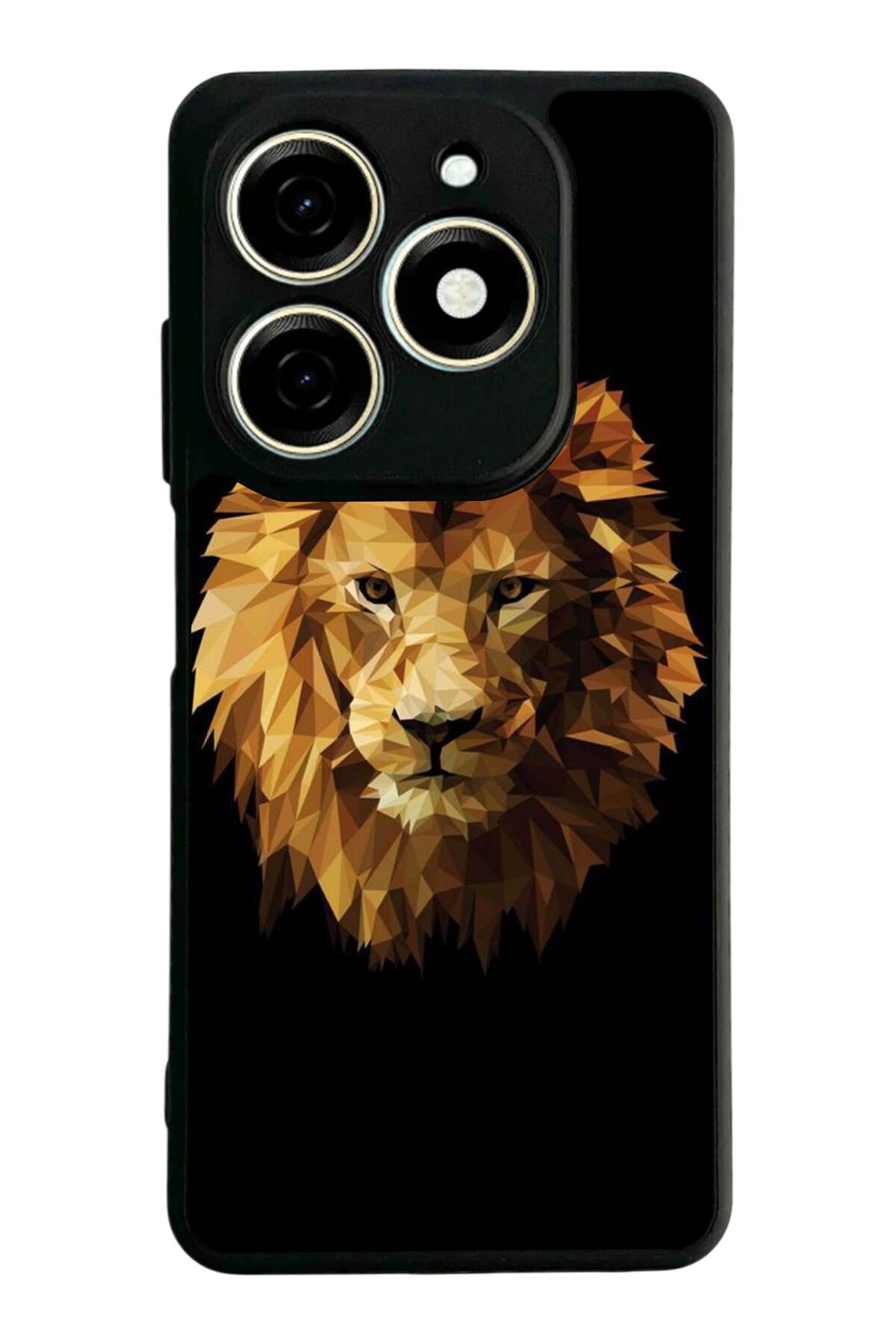 Tecno Spark 20/20C Uyumlu Aslan Tasarımlı Glossy Premium Kılıf