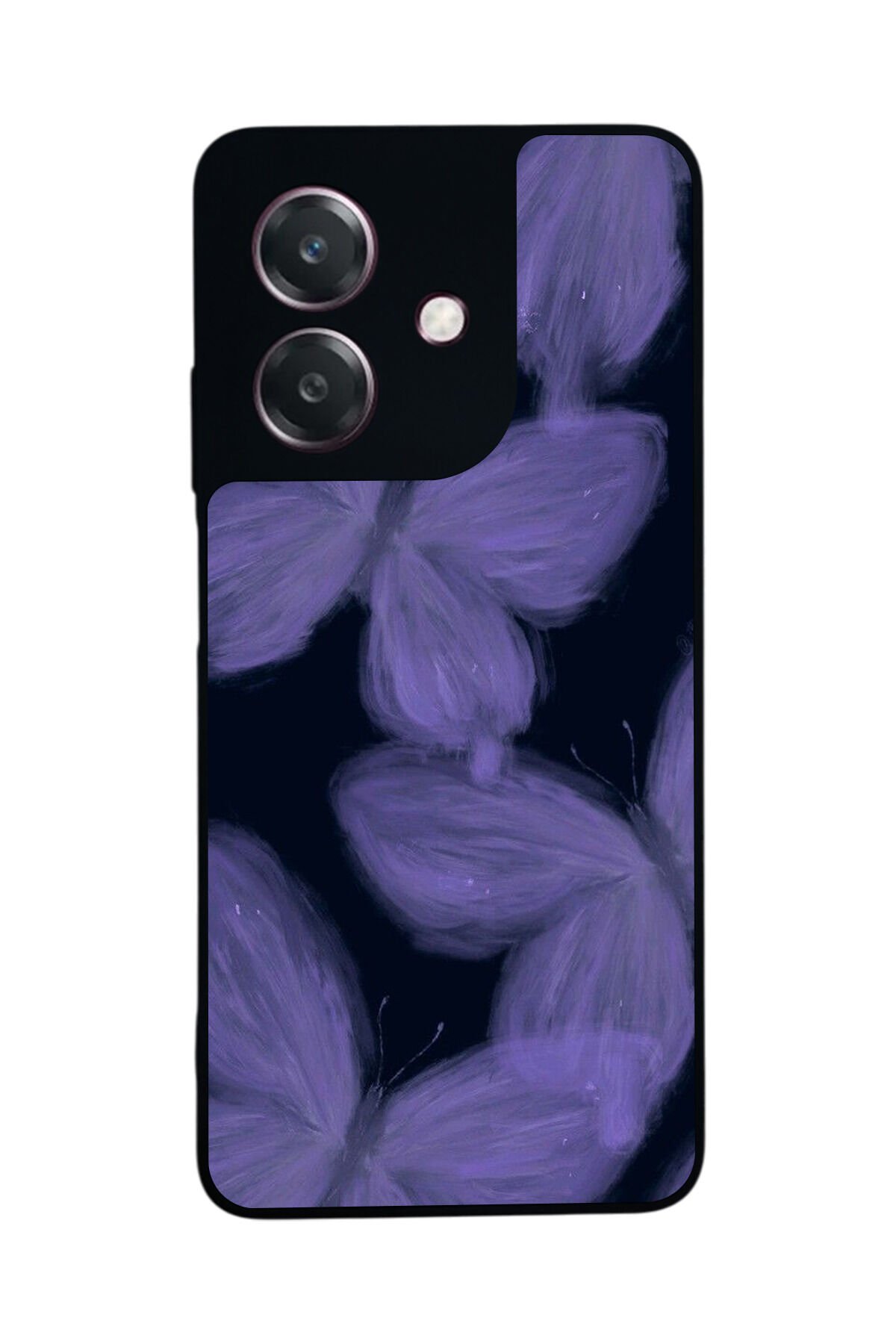 Oppo A3 5G Uyumlu Kelebek Tasarımlı Glossy Premium Kılıf