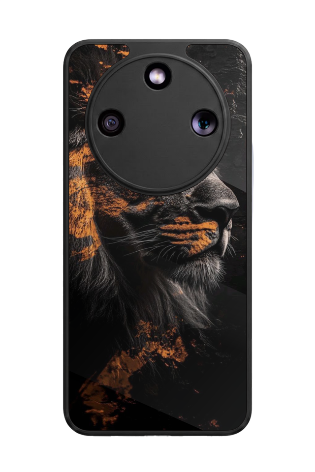 Honor Magic 8 Lite Uyumlu Aslan Tasarımlı Glossy Premium Kılıf