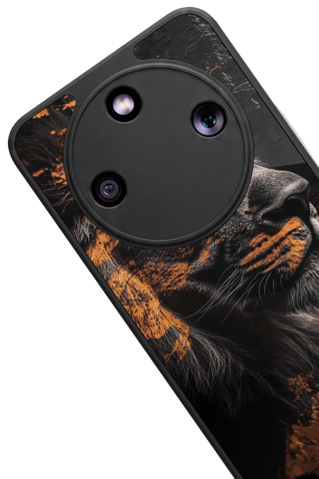 Honor Magic 8 Lite Uyumlu Aslan Tasarımlı Glossy Premium Kılıf