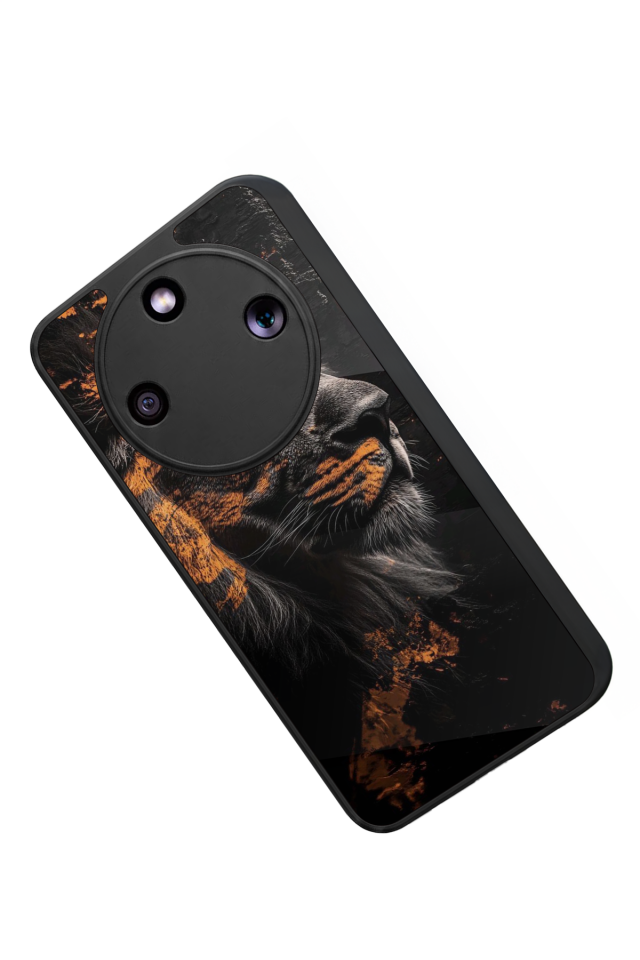 Honor Magic 8 Lite Uyumlu Aslan Tasarımlı Glossy Premium Kılıf