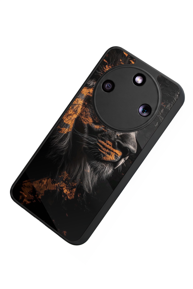 Honor Magic 8 Lite Uyumlu Aslan Tasarımlı Glossy Premium Kılıf