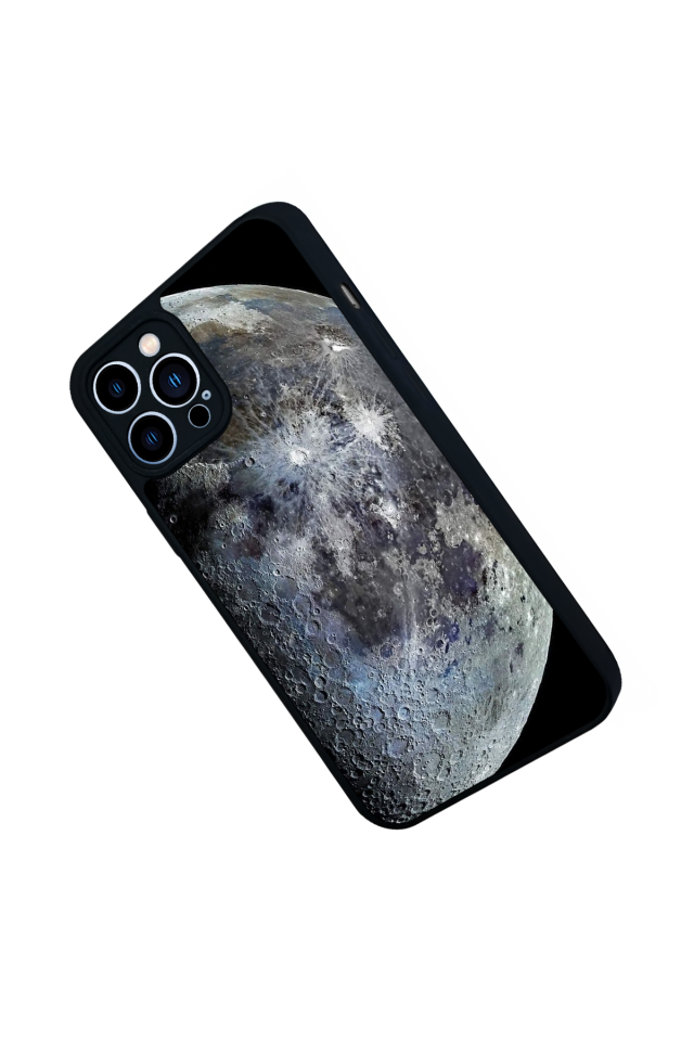 iPhone 12 Pro Max Uyumlu Ay Tasarımlı Glossy Premium Kılıf