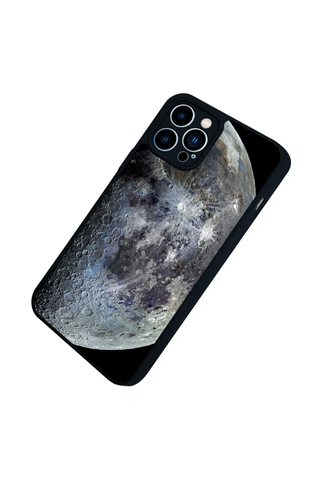 iPhone 12 Pro Max Uyumlu Ay Tasarımlı Glossy Premium Kılıf