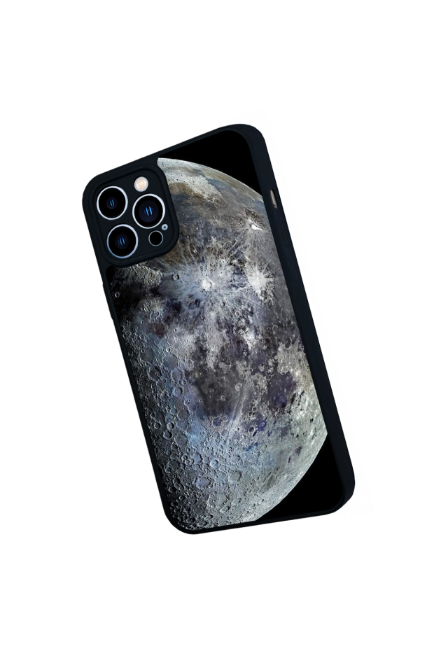 iPhone 12 Pro Max Uyumlu Ay Tasarımlı Glossy Premium Kılıf