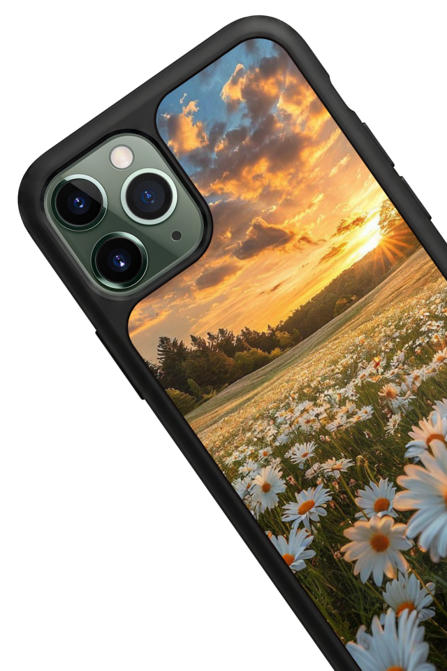 iPhone 11 Pro Uyumlu Cicek Tasarımlı Glossy Premium Kılıf